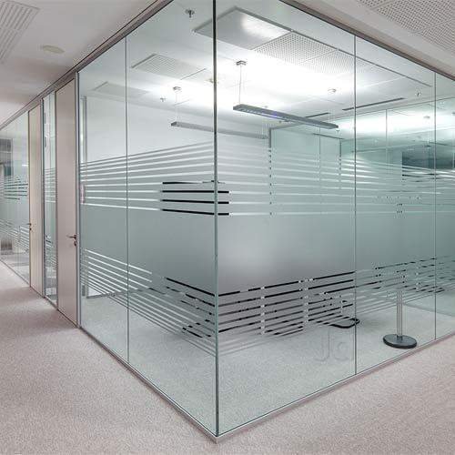 Frosted glass film for privacy on office or home windows